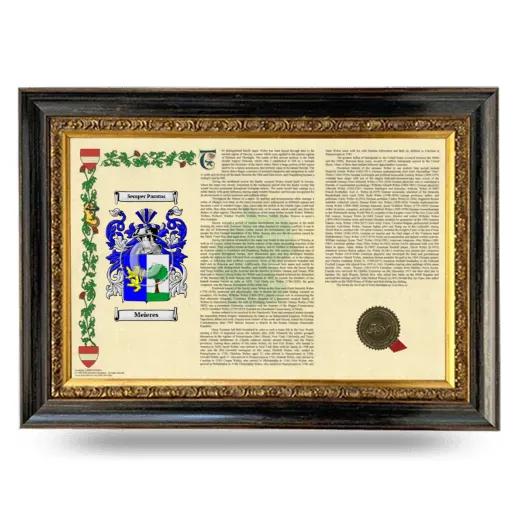 Meieres Armorial Landscape Framed - Heirloom