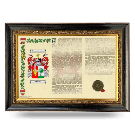 Meiers Armorial Landscape Framed - Heirloom
