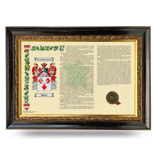 Meirre Armorial Landscape Framed - Heirloom