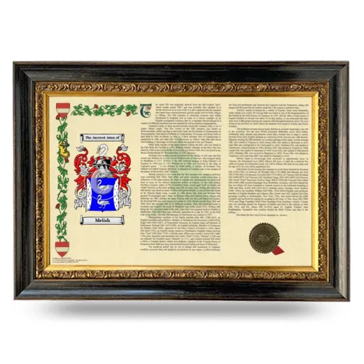 Melish Armorial Landscape Framed - Heirloom