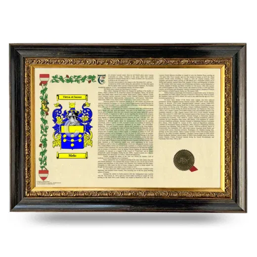 Melo Armorial Landscape Framed - Heirloom