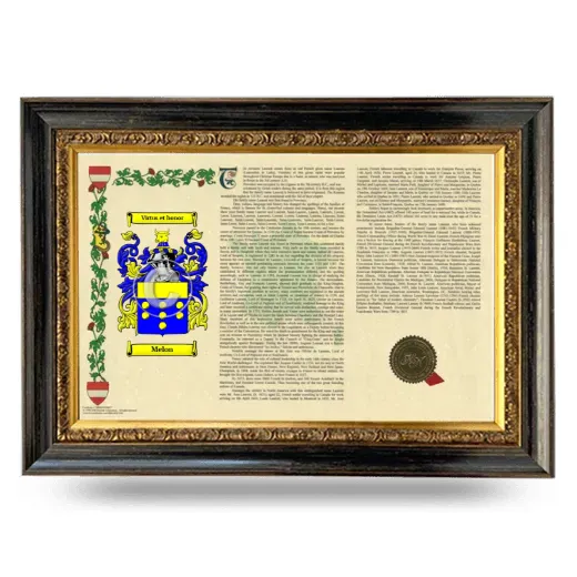 Melon Armorial Landscape Framed - Heirloom