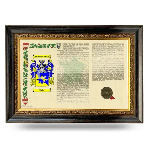 Melot Armorial Landscape Framed - Heirloom