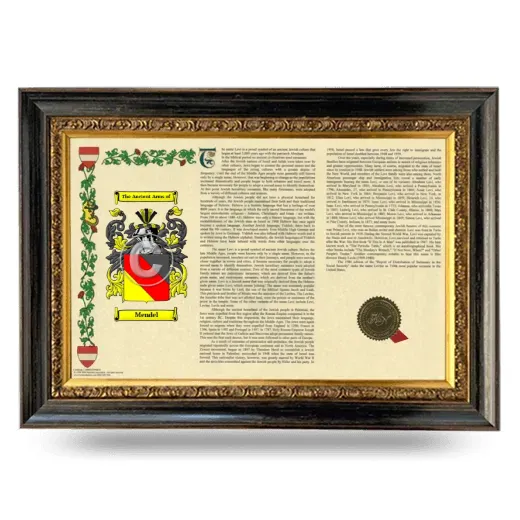 Mendel Armorial Landscape Framed - Heirloom