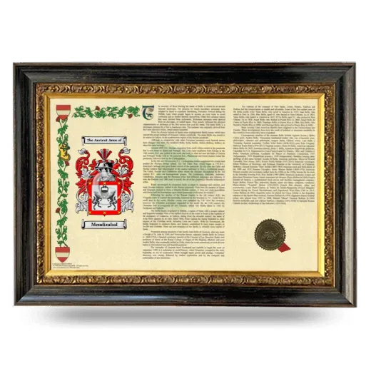 Mendizabal Armorial Landscape Framed - Heirloom