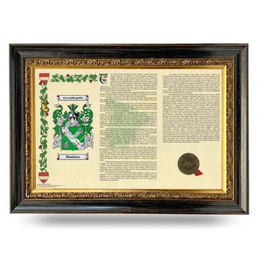 Mendoca Armorial Landscape Framed - Heirloom