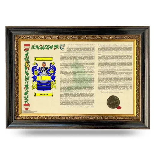 Menhall Armorial Landscape Framed - Heirloom