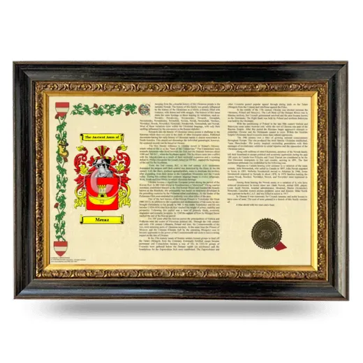 Meraz Armorial Landscape Framed - Heirloom