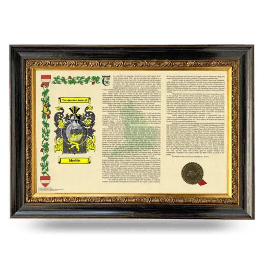Merble Armorial Landscape Framed - Heirloom