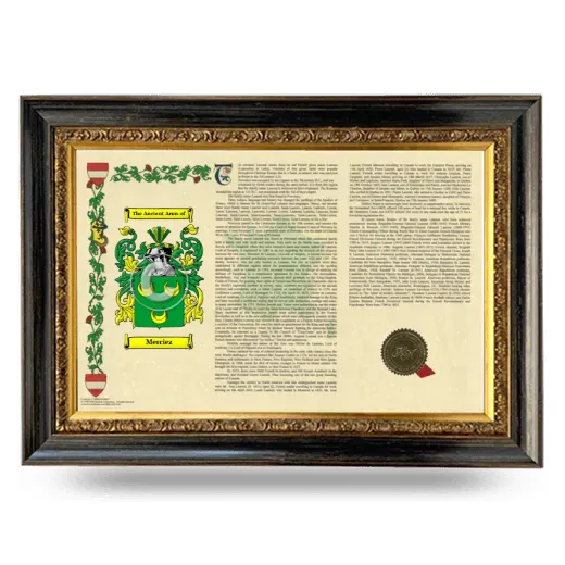 Merciez Armorial Landscape Framed - Heirloom