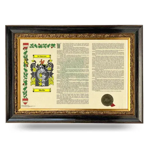 Merfin Armorial Landscape Framed - Heirloom
