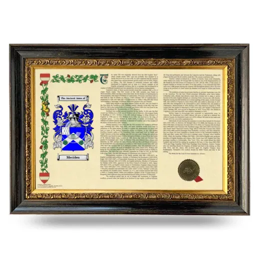 Meriden Armorial Landscape Framed - Heirloom