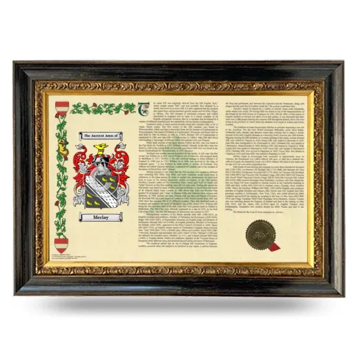 Merlay Armorial Landscape Framed - Heirloom