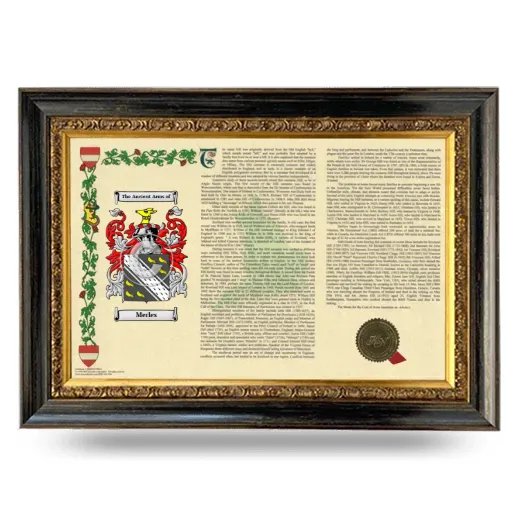 Merles Armorial Landscape Framed - Heirloom