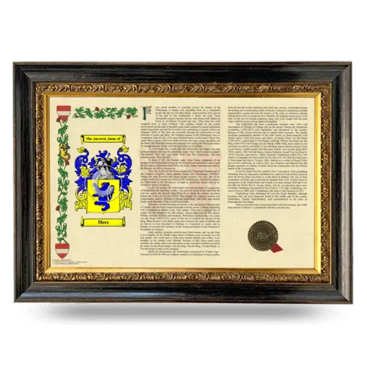Mers Armorial Landscape Framed - Heirloom