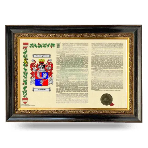 Meticoat Armorial Landscape Framed - Heirloom
