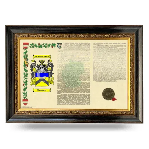 Metzinger Armorial Landscape Framed - Heirloom
