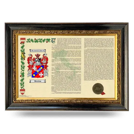 Mezzina Armorial Landscape Framed - Heirloom