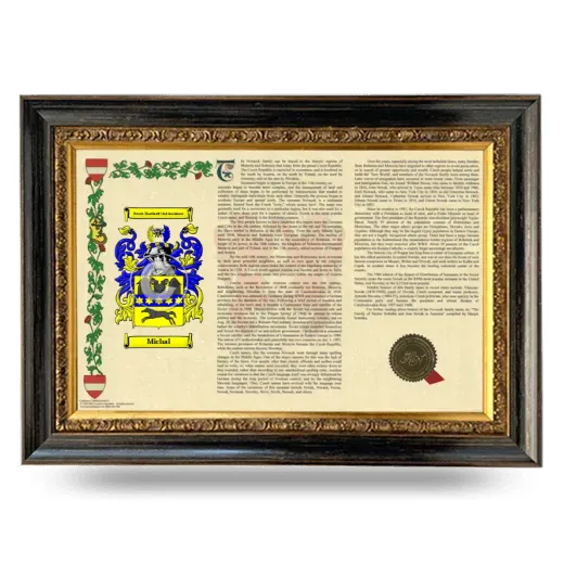 Michal Armorial Landscape Framed - Heirloom