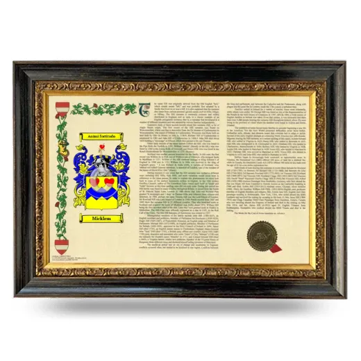 Micklem Armorial Landscape Framed - Heirloom