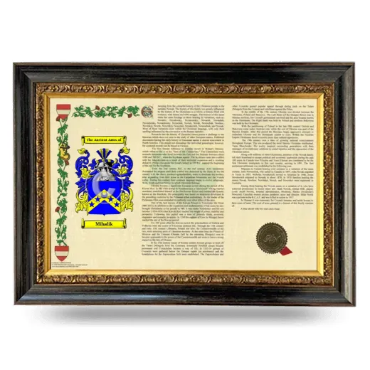 Mihalik Armorial Landscape Framed - Heirloom