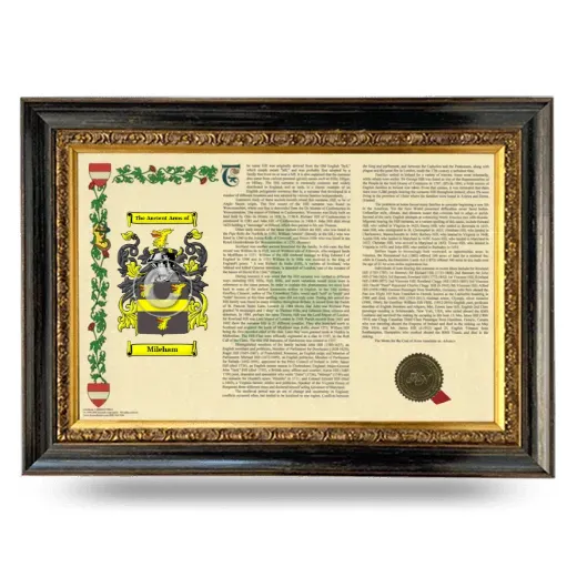 Mileham Armorial Landscape Framed - Heirloom