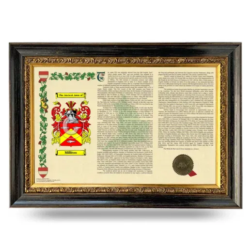 Milliton Armorial Landscape Framed - Heirloom