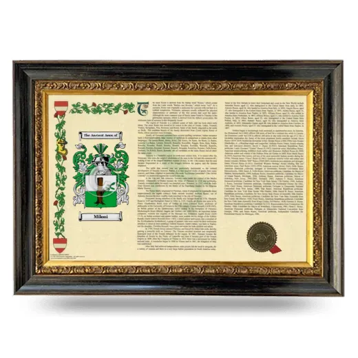 Miloni Armorial Landscape Framed - Heirloom
