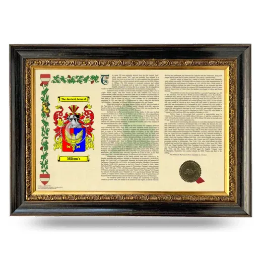 Milton's Armorial Landscape Framed - Heirloom