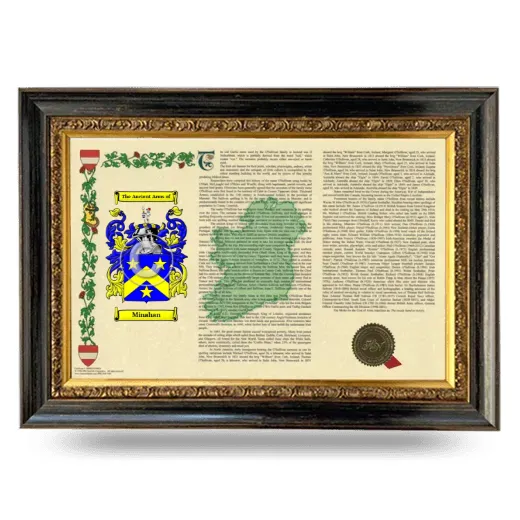 Minahan Armorial Landscape Framed - Heirloom