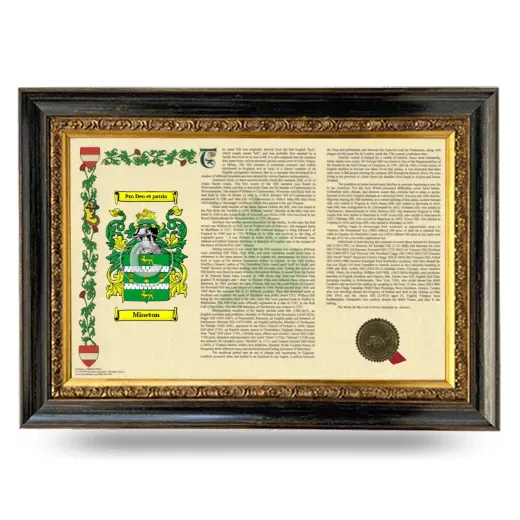 Mineton Armorial Landscape Framed - Heirloom