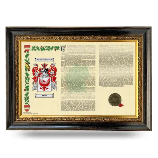 Minz Armorial Landscape Framed - Heirloom