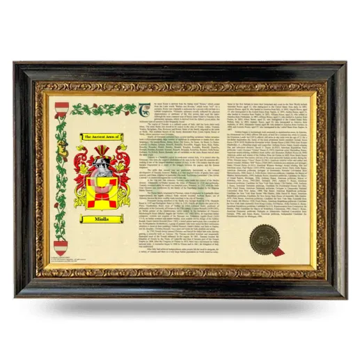 Miolla Armorial Landscape Framed - Heirloom