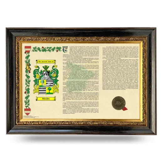 Mirales Armorial Landscape Framed - Heirloom