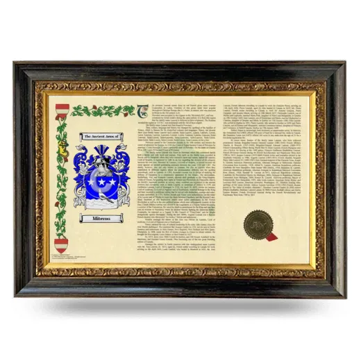 Miteron Armorial Landscape Framed - Heirloom