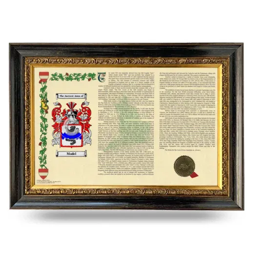 Model Armorial Landscape Framed - Heirloom