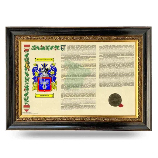 Molinero Armorial Landscape Framed - Heirloom
