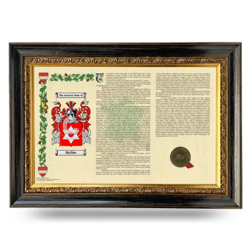 Molliet Armorial Landscape Framed - Heirloom