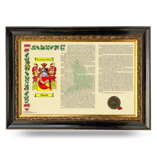Monash Armorial Landscape Framed - Heirloom