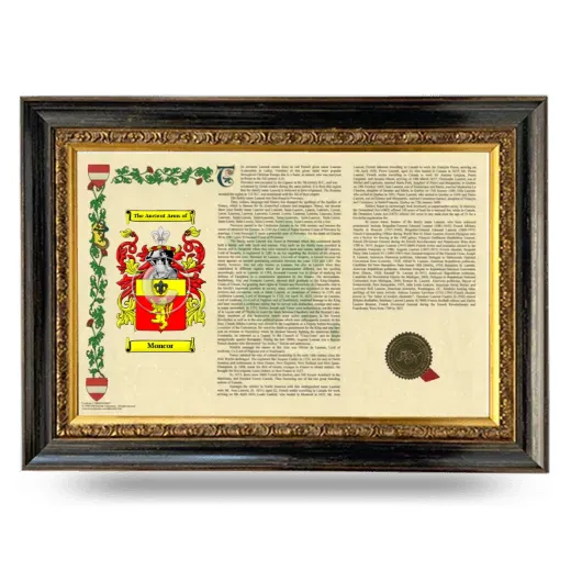 Moncor Armorial Landscape Framed - Heirloom
