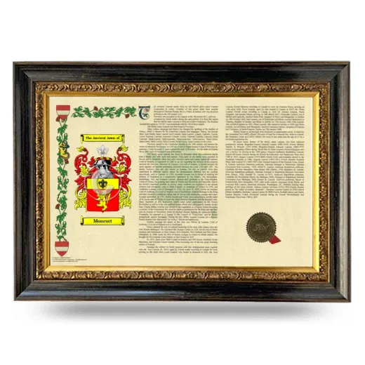 Moncort Armorial Landscape Framed - Heirloom