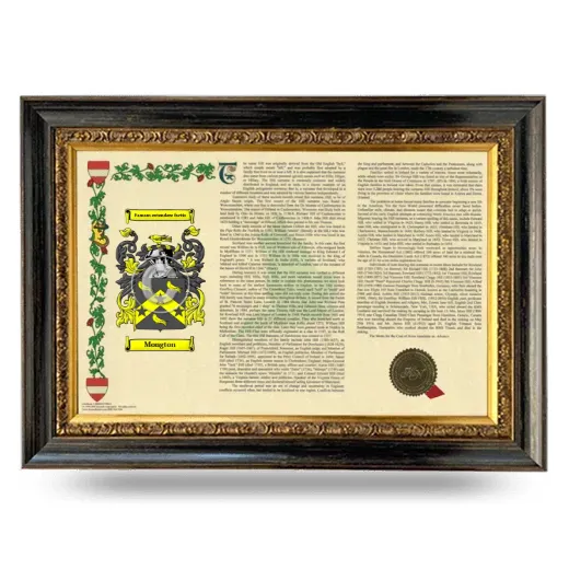 Mongton Armorial Landscape Framed - Heirloom
