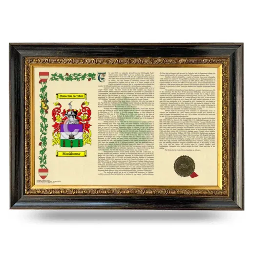Monkhouse Armorial Landscape Framed - Heirloom
