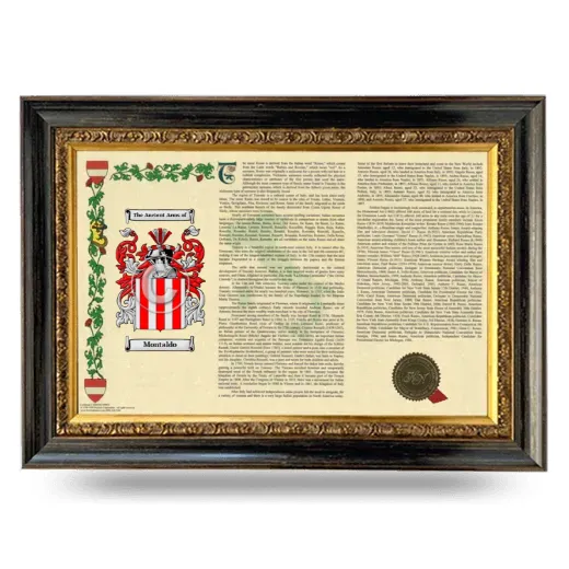 Montaldo Armorial Landscape Framed - Heirloom