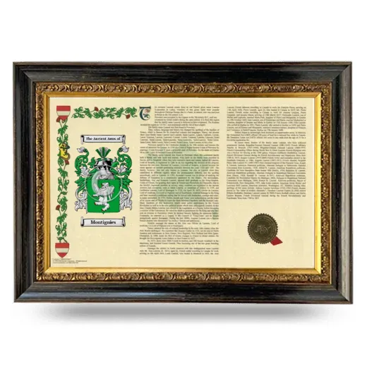 Montignies Armorial Landscape Framed - Heirloom