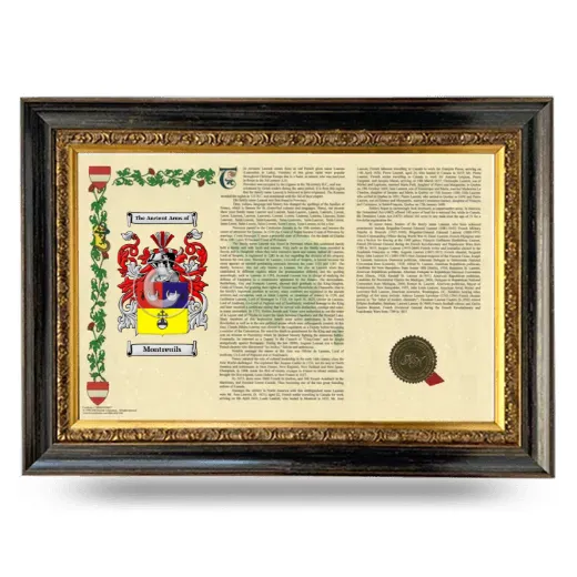 Montreuils Armorial Landscape Framed - Heirloom