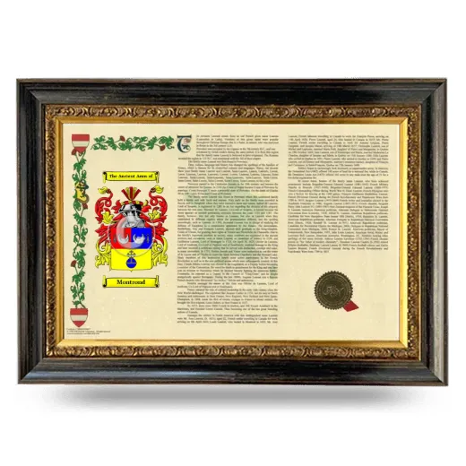 Montrond Armorial Landscape Framed - Heirloom