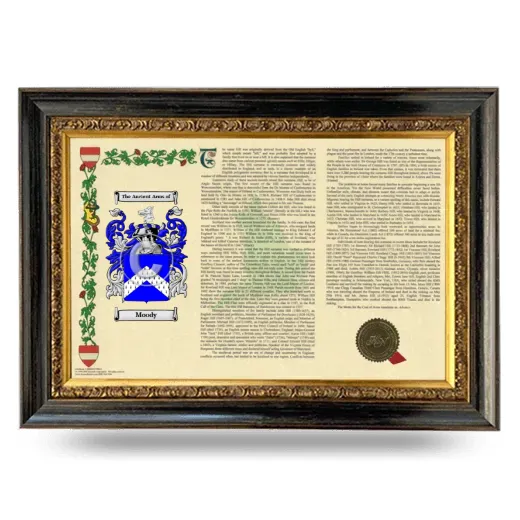 Moody Armorial Landscape Framed - Heirloom