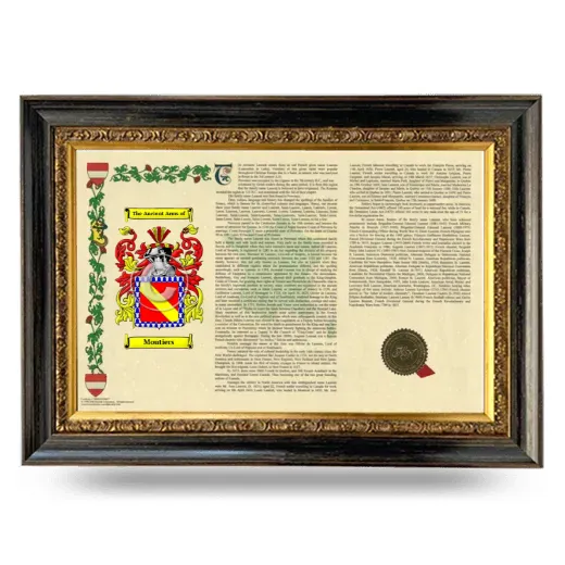 Moutiers Armorial Landscape Framed - Heirloom