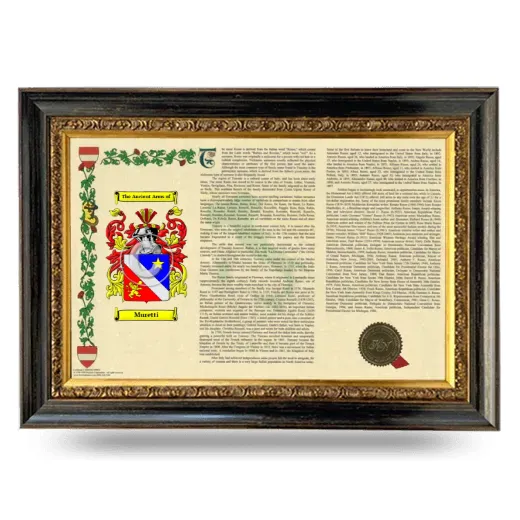 Muretti Armorial Landscape Framed - Heirloom